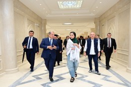 Leyla Aliyeva visits "The World Through a Child's Eyes" exhibition and Imam al-Bukhari Memorial Complex in Samarkand
