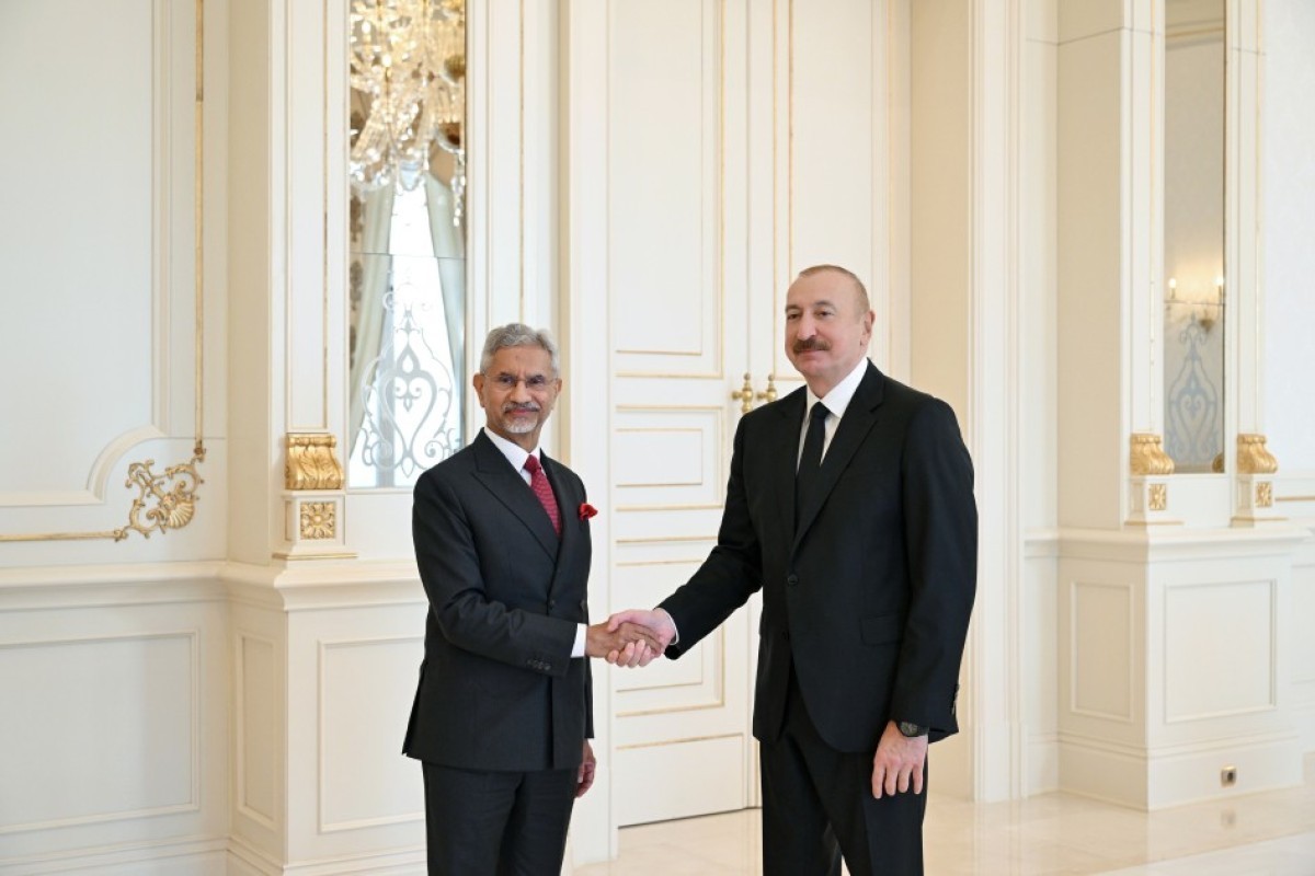 Indian Minister of External Affairs Subrahmanyam Jaishankar, Ilham Aliyev, President of the Republic of Azerbaijan