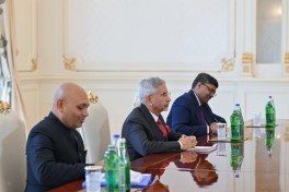 President of Azerbaijan Ilham Aliyev received Minister of External Affairs of India