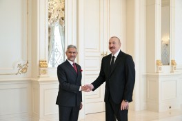 President of Azerbaijan Ilham Aliyev received Minister of External Affairs of India