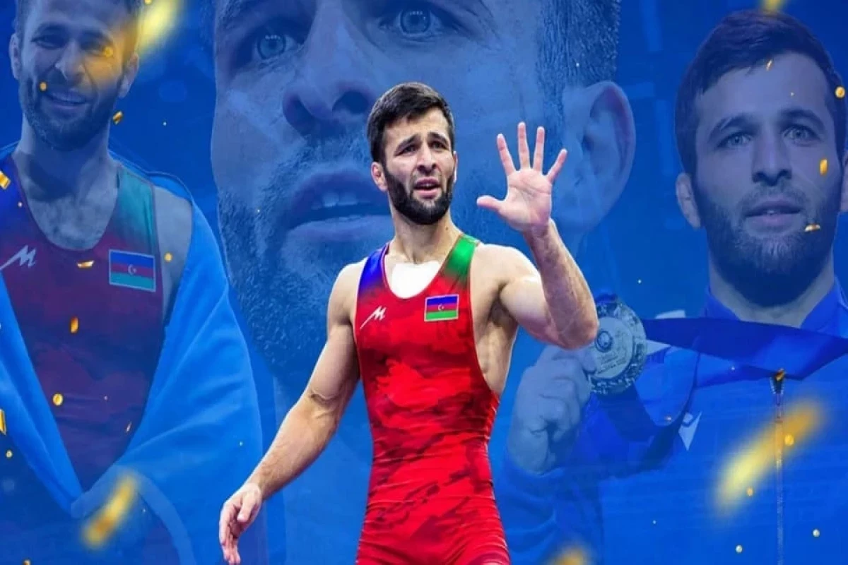 Azerbaijan’s Eldaniz Azizli wins fifth world wrestling title