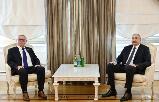 Alexander Zuev, Acting Under-Secretary-General of the United Nations Office of Counter-Terrorism (UNOCT) and Ilham Aliyev, President of the Republic of Azerbaijan