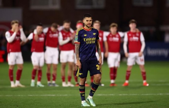Arsenal lost to a fourth-division club in the English League Cup