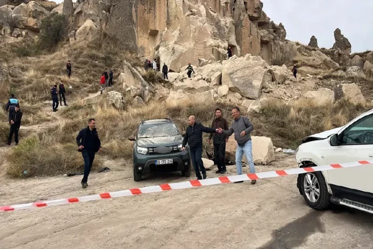 Fairy chimney collapses in Türkiye