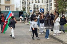 Another resettlement convoy arrives in Azerbaijan's Aghdam city