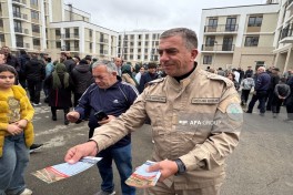 Another resettlement convoy arrives in Azerbaijan's Aghdam city