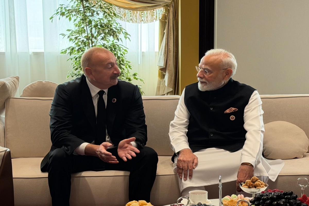 Post on President Ilham Aliyev’s meeting with Prime Minister of India in Bishkek shared on his social media accounts