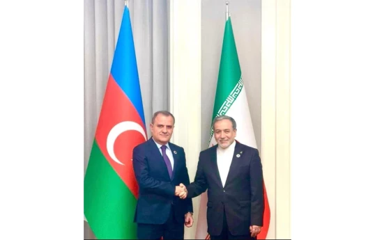 Minister of Foreign Affairs of the Republic of Azerbaijan Jeyhun Bayramov and Minister of Foreign Affairs of the Islamic Republic of Iran Seyed Abbas Araghchi