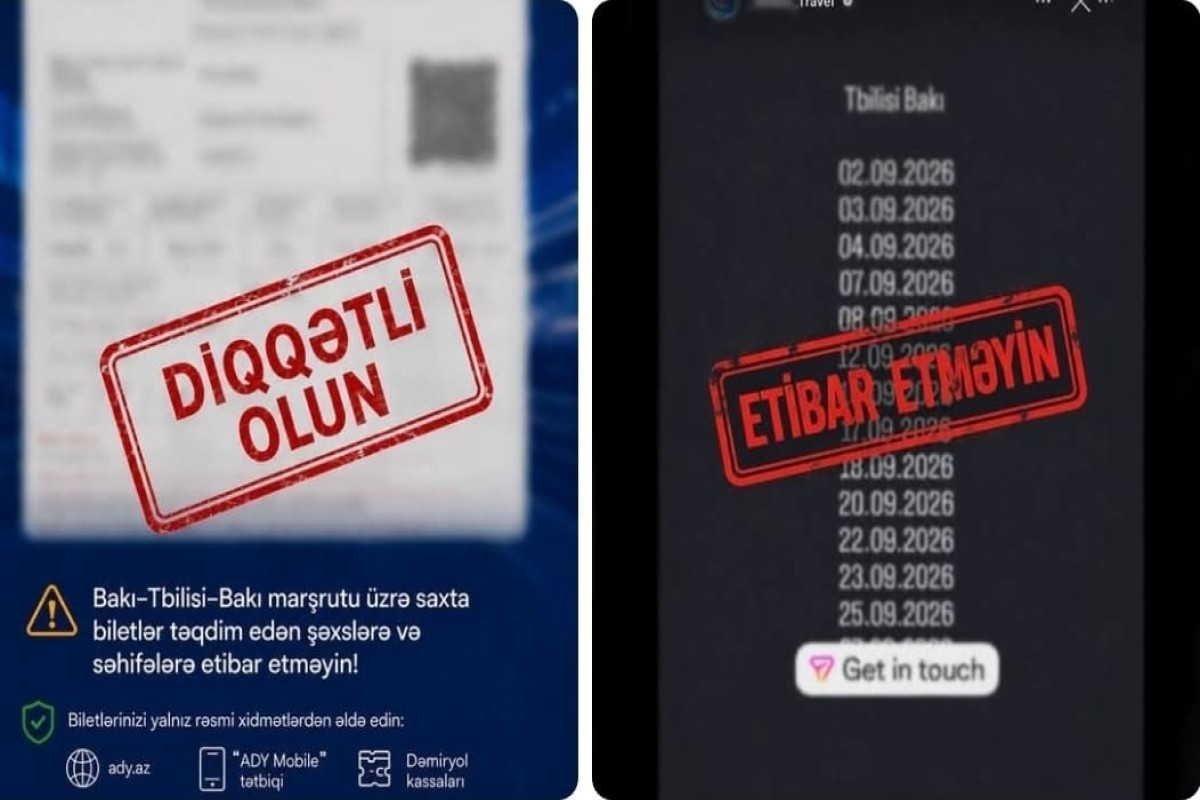 Azerbaijan Railways warn passengers over fake tickets for Baku–Tbilisi–Baku train