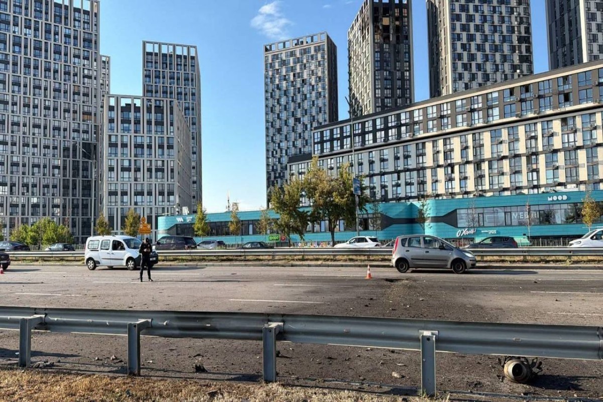 Russian drone debris injures two in Kyiv, including a 12-year-old child - PHOTO 
