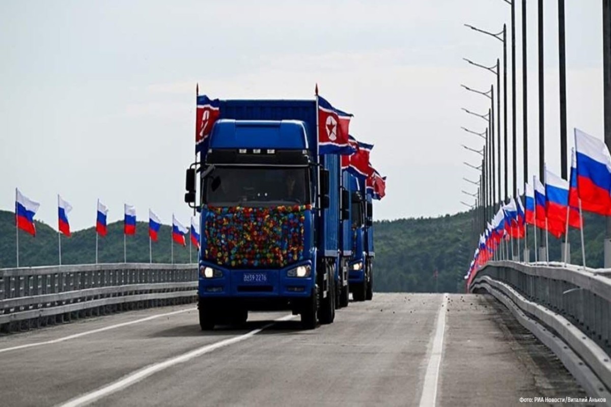Russia, North Korea open road bridge across Tumannaya River