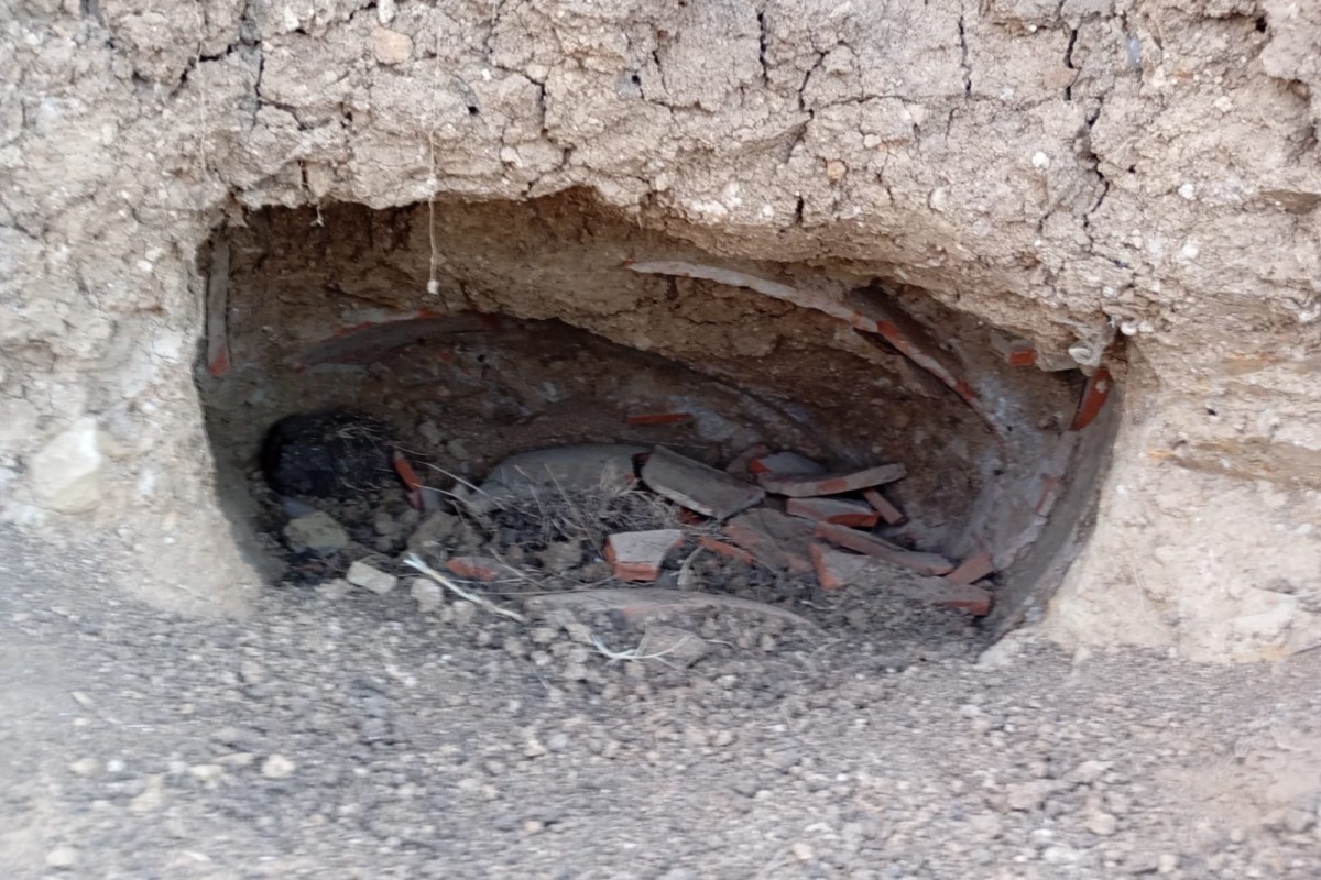Ancient artifacts discovered during road construction in Jalilabad - PHOTO 
