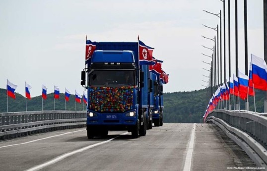 Russia, North Korea open road bridge across Tumannaya River
