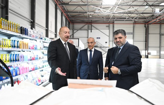 President Ilham Aliyev attended opening of paper and hygiene products manufacturing facility in Garadagh district
