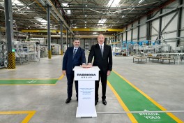 President Ilham Aliyev attended opening of paper and hygiene products manufacturing facility in Garadagh district