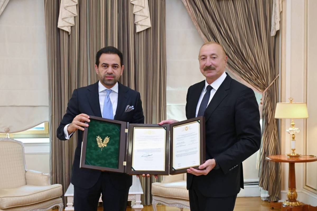Mohamed Abdelsalam, Secretary-General of the Muslim Council of Elders and Ilham Aliyev, President of the Republic of Azerbaijan