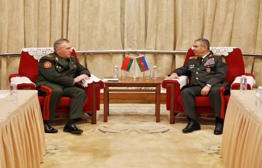 Azerbaijan Minister of Defense meets with his colleague from Belarus