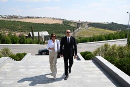 President Ilham Aliyev viewed Nasimi Gardens complex in Shamakhi-PHOTO 