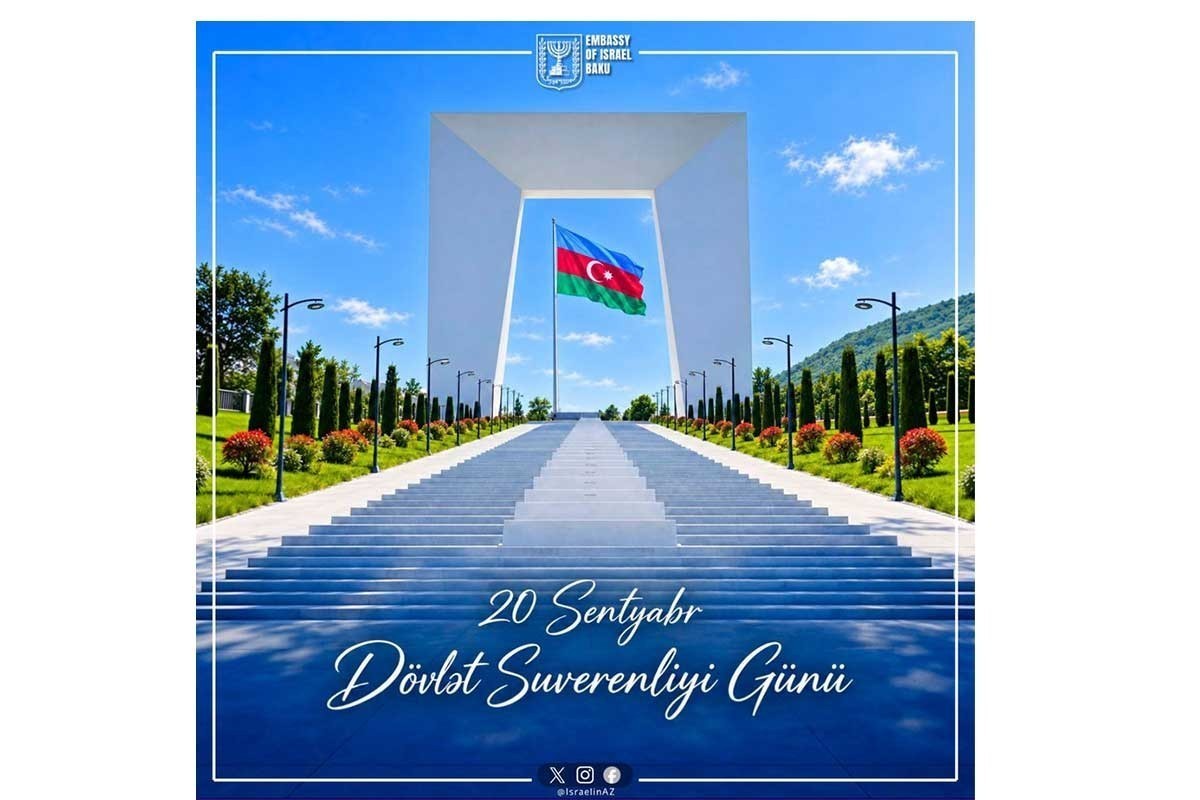Israeli Embassy congratulates Azerbaijan on State Sovereignty Day