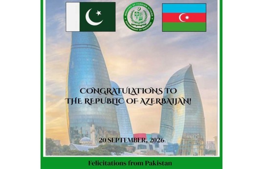 Pakistani MFA congratulates Azerbaijan on State Sovereignty Day