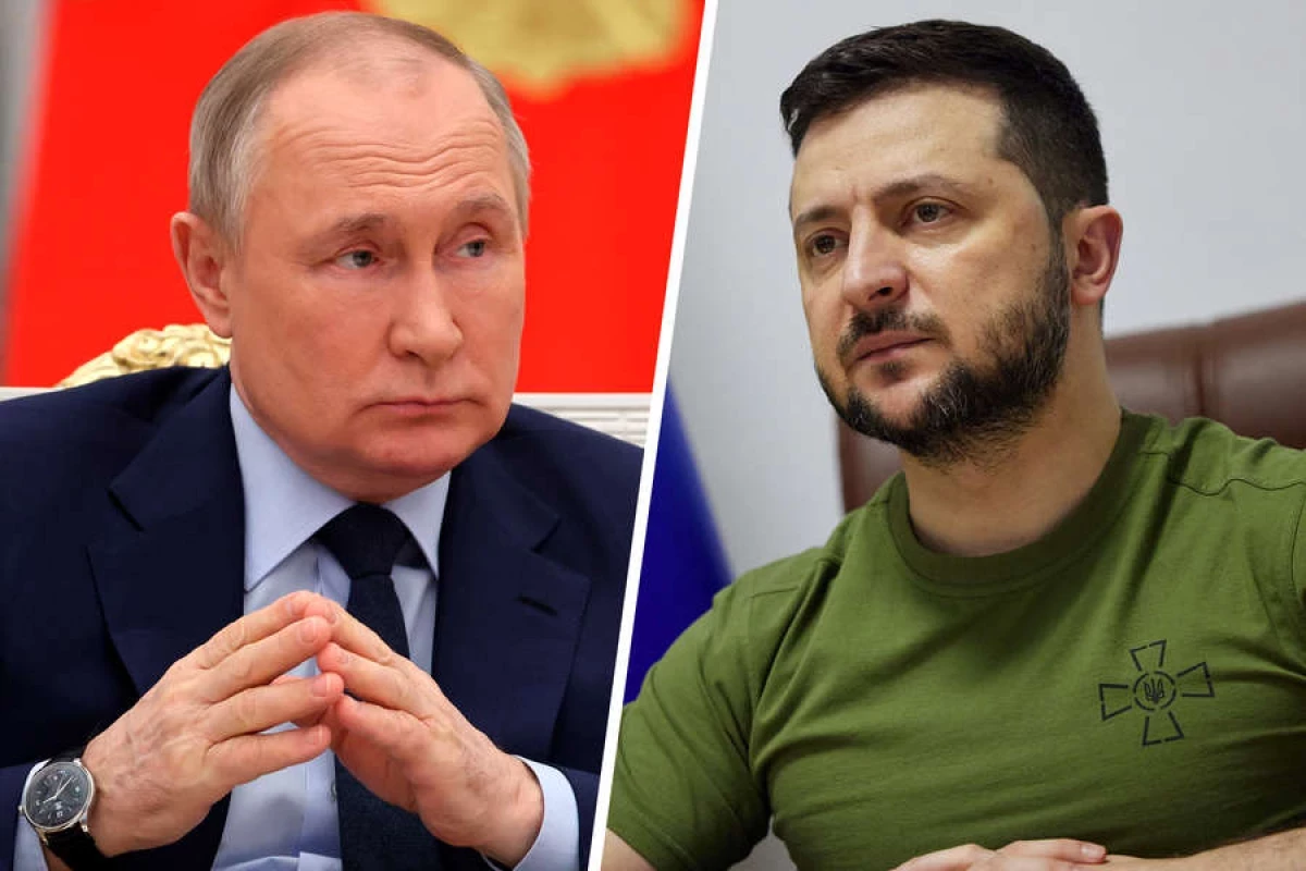 Russian President Vladimir Putin and Volodymyr Zelenskyy, President of Ukraine