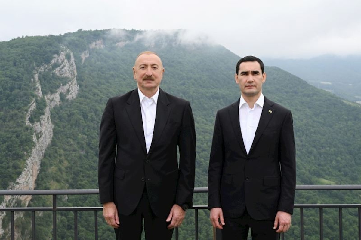President of the Republic of Azerbaijan Ilham Aliyev and President of Turkmenistan Serdar Berdimuhamedov