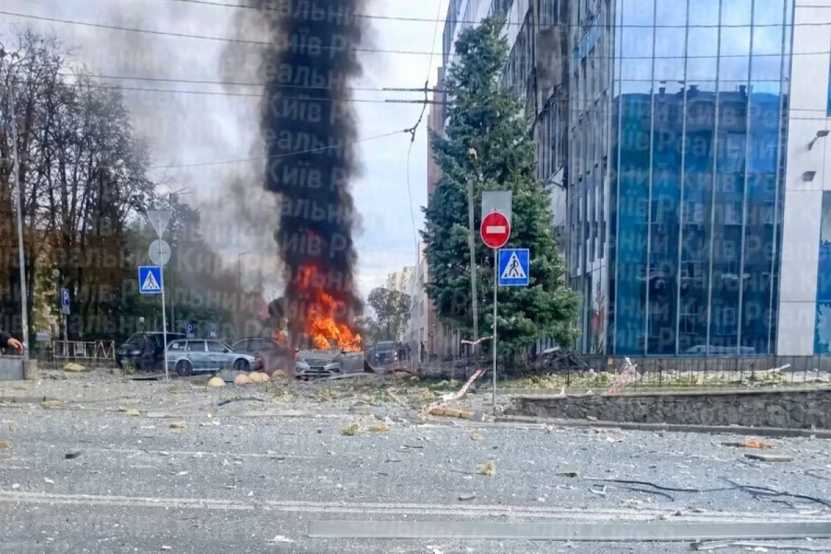 Russian drone strike hits office building in Kyiv, killing four