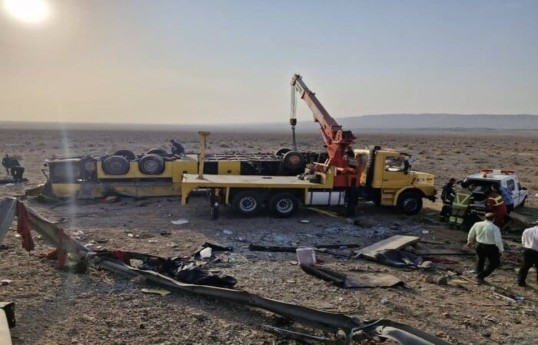 Bus overturns near Tehran, killing 11 and injuring 24