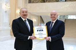 President Ilham Aliyev received FIFA President
