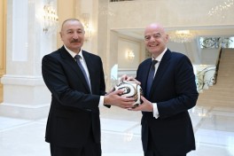 President Ilham Aliyev received FIFA President