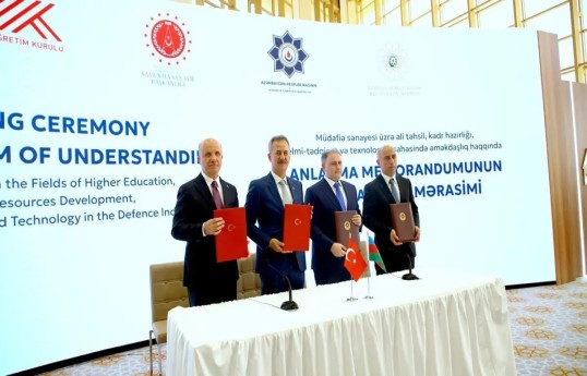 Azerbaijan, Türkiye sign memorandum on defense industry cooperation